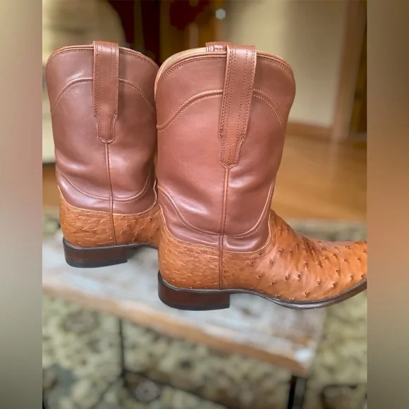Tecovas Mens The Duke Ostrich Boots Size 8D